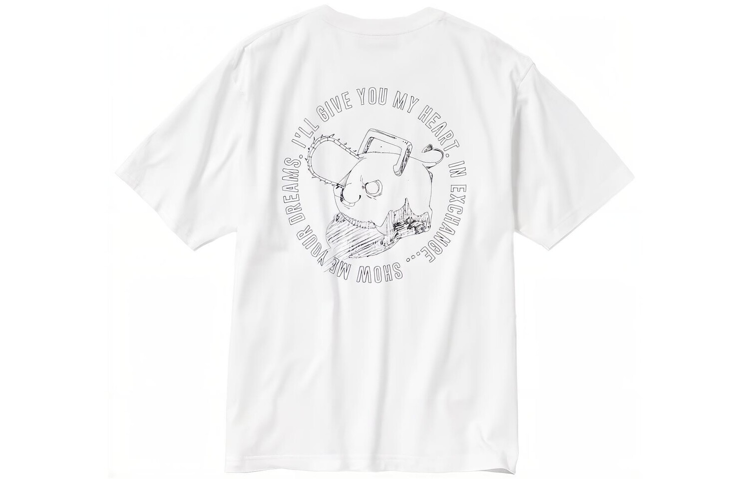 Футболка серии X Chainsaw Man Co-branded, унисекс, белая Uniqlo, белый — фото 2