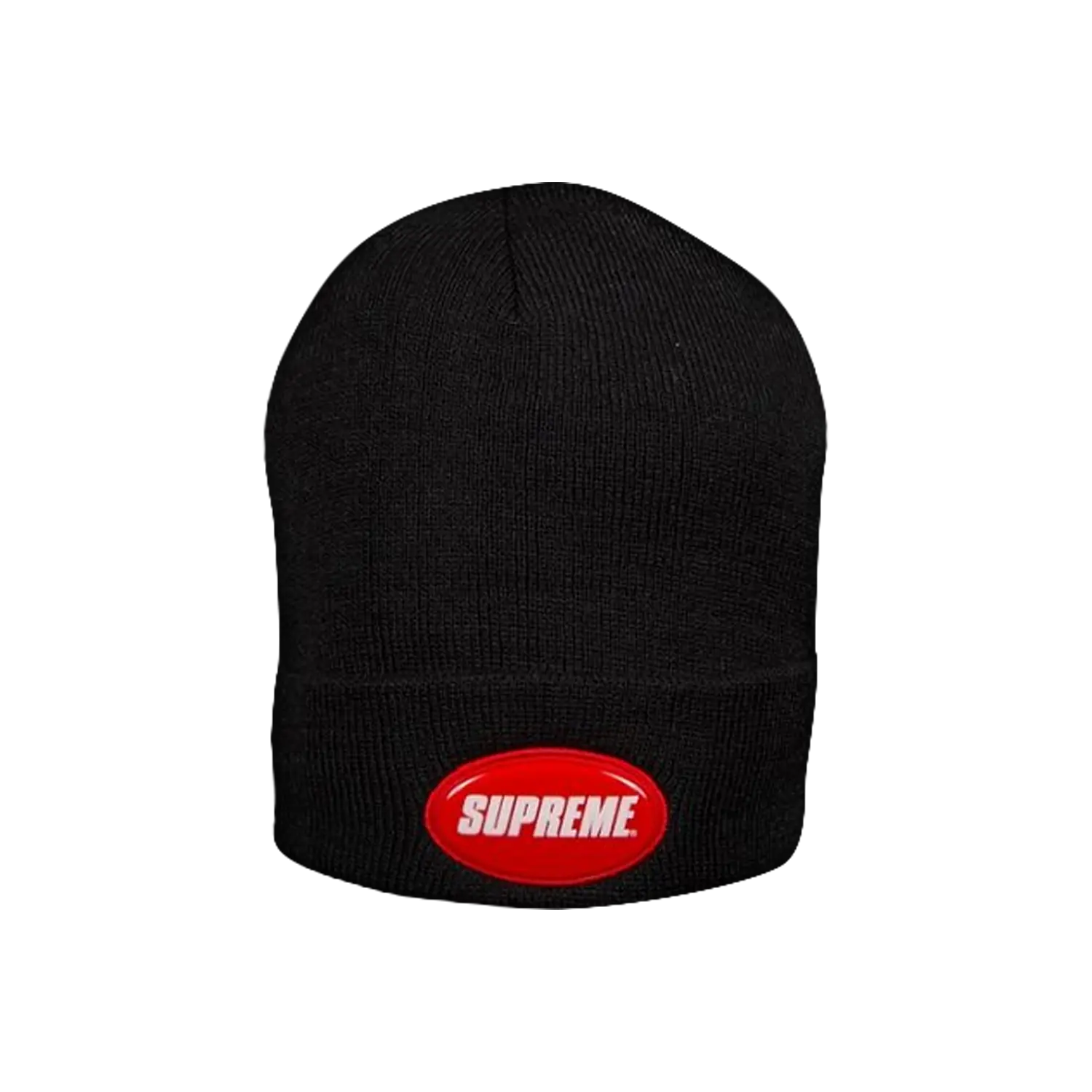 

Шапка-бини Supreme с резиновыми нашивками, цвет Черный