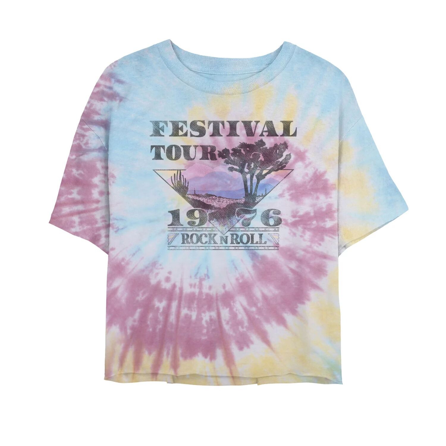

Футболка Juniors' Trendy Festival Tour Rock N Roll 1976 с треугольной сценой Licensed Character