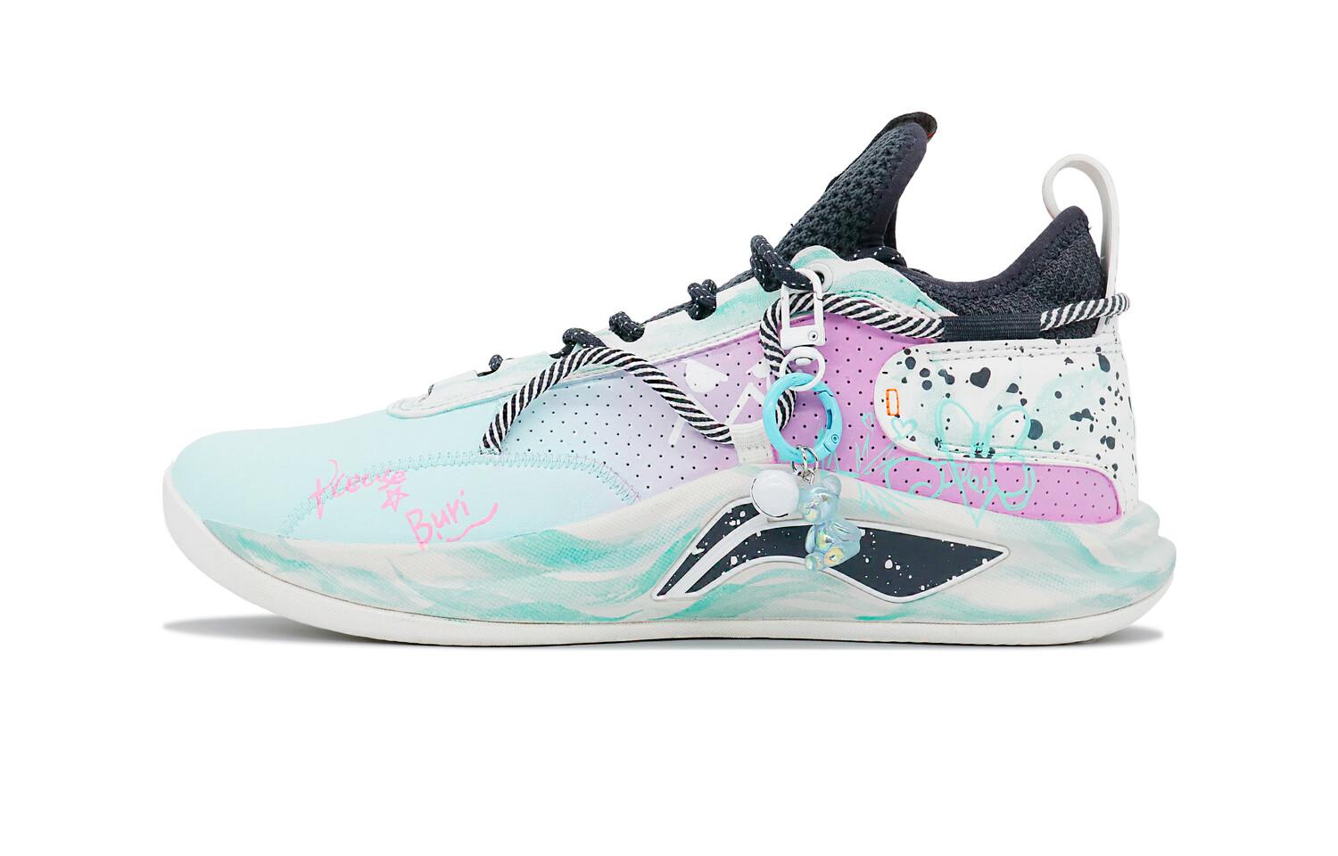 

Баскетбольные кроссовки Speed Team мужские с низким верхом розового/синего цвета Lining