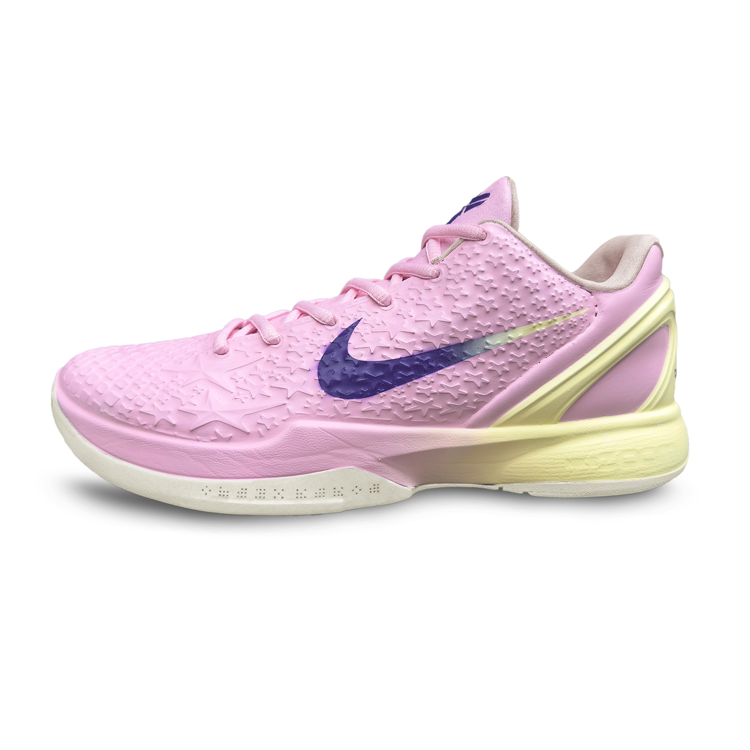 

Zoom Kobe 6 'All star 2.0' All Star амортизация, износостойкие низкие баскетбольные кроссовки для мужчин розовые желтые Nike, розовый