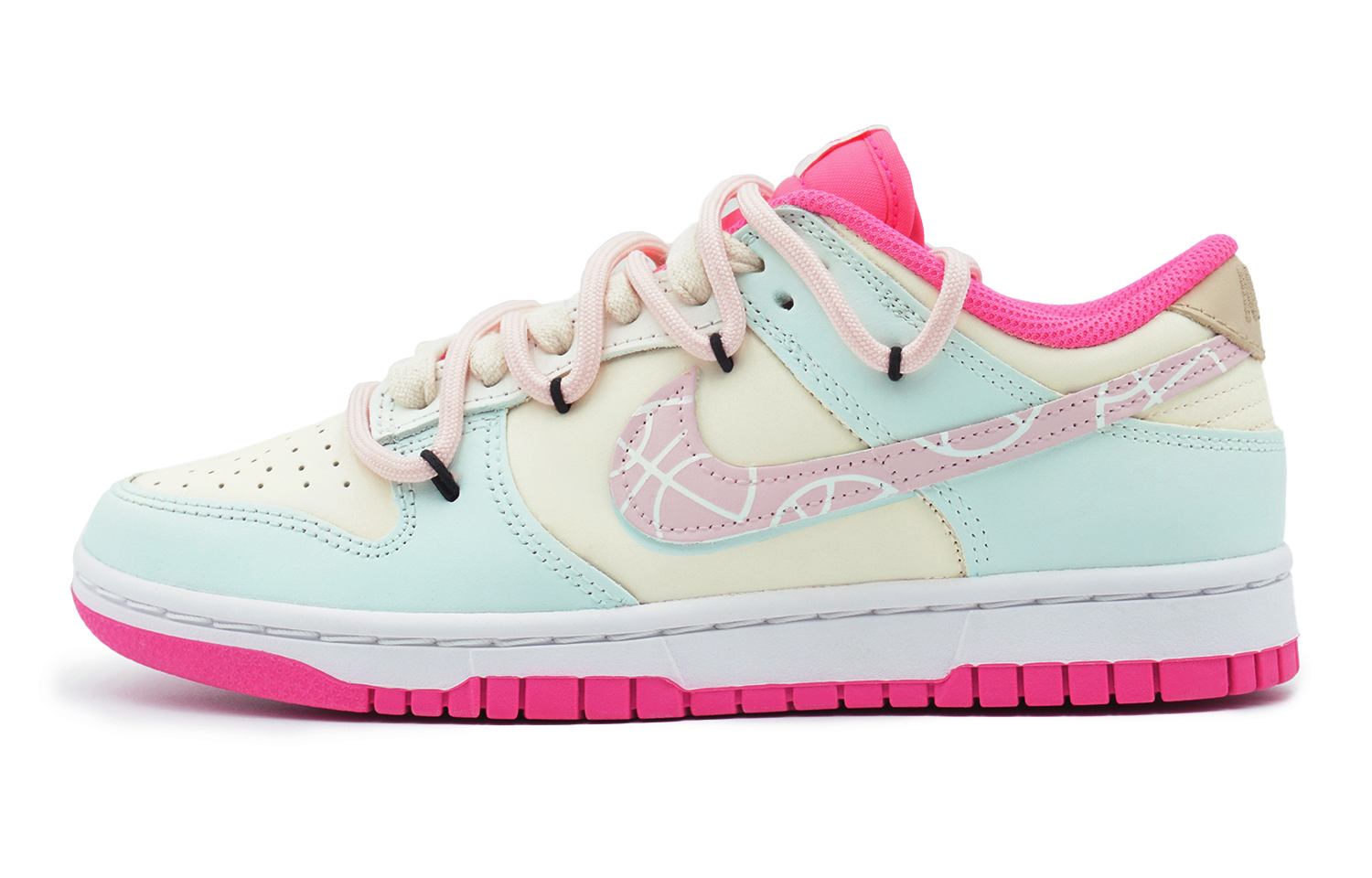 

Кроссовки Nike Dunk Skateboard Shoes Women's Low-Top Blue Pink/White, Голубой, Кроссовки Nike Dunk Skateboard Shoes Women's Low-Top Blue Pink/White