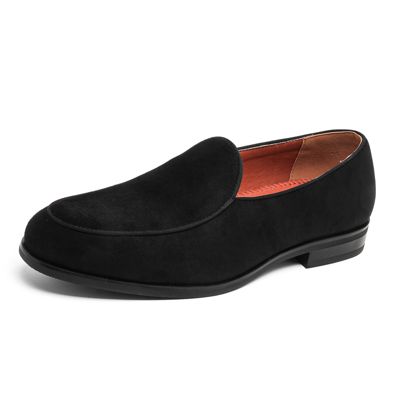 WEISHIBANGWEI Мужские лоферы черные с потайной платформой, цвет Black Hidden Wedge — фото 2