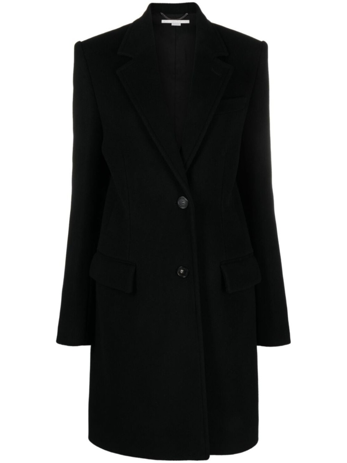 

Stella McCartney шерстяное однобортное пальто, черный