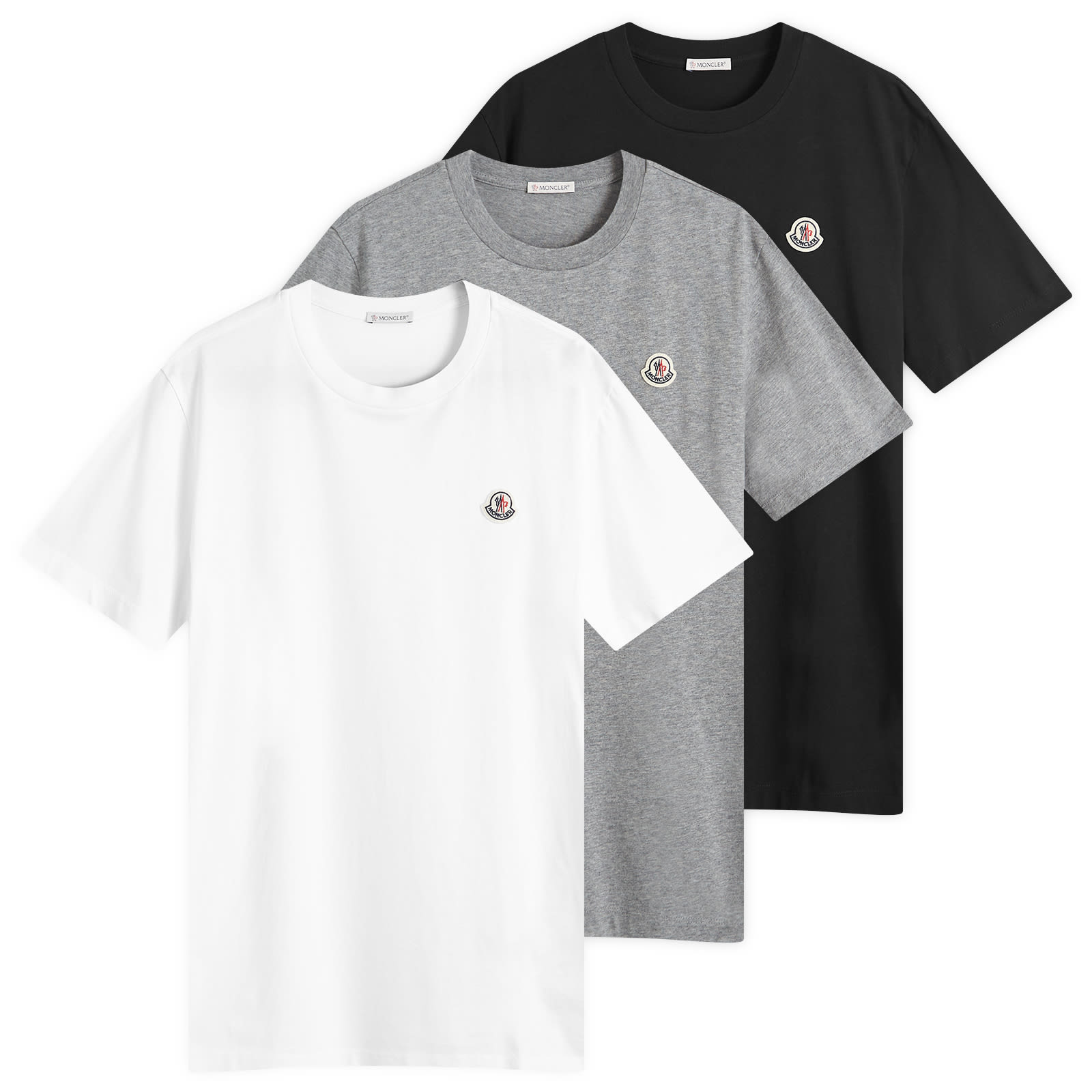 

Футболка Moncler Logo T-Shirt - 3 шт, цвет Black, White & Grey