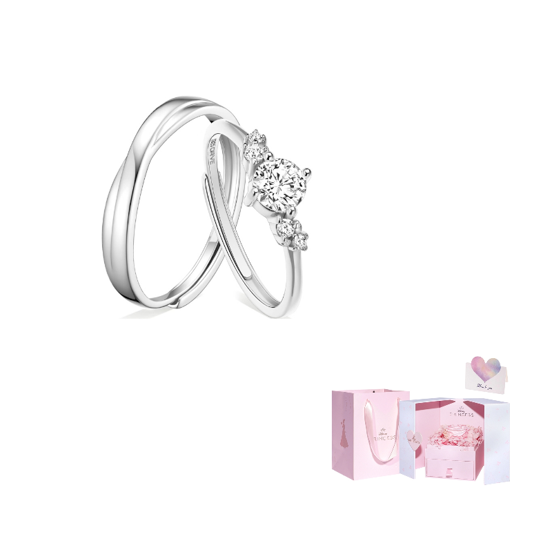 

Серебряное кольцо S925 унисекс Disney, Beloved Lifetime Couple Rings