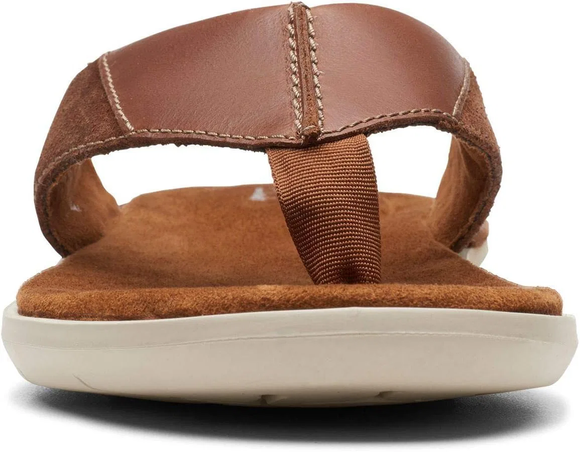 Мужские шлепанцы Clarks Ellison Easy, 2-Brown Tan — фото 4