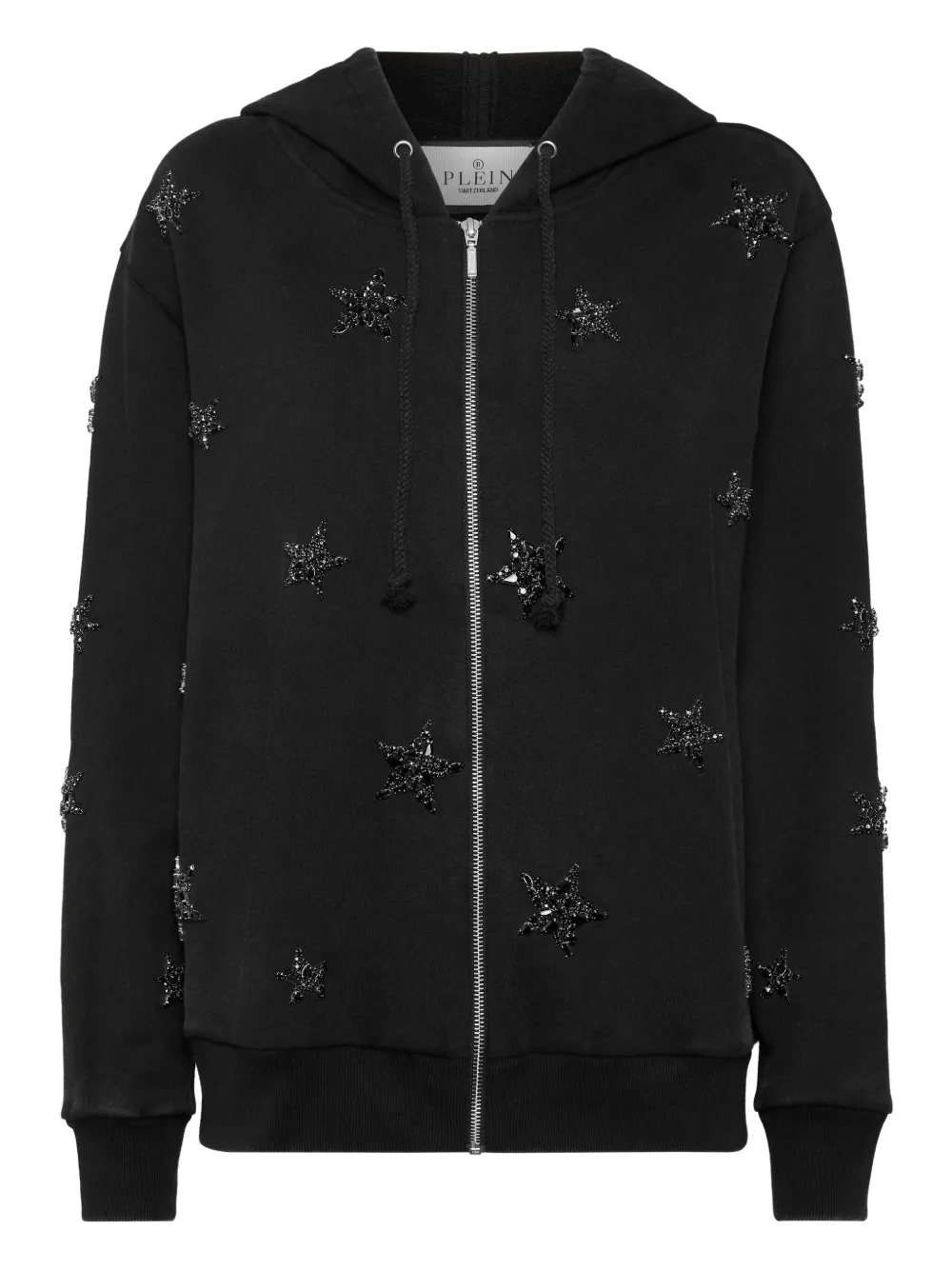 

Толстовка на молнии со звездами Philipp Plein, черный