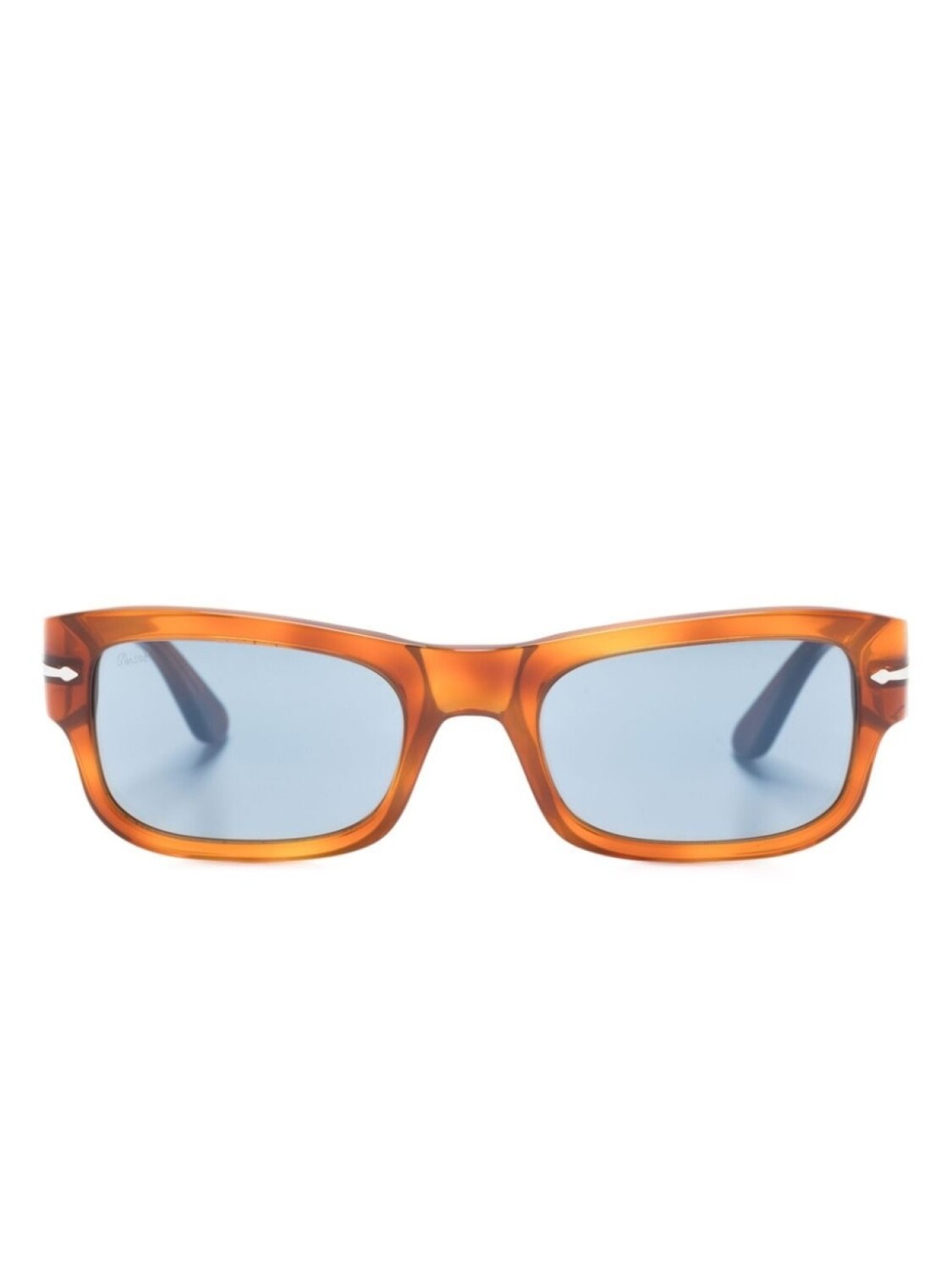 

Persol солнцезащитные очки в прямоугольной оправе, коричневый