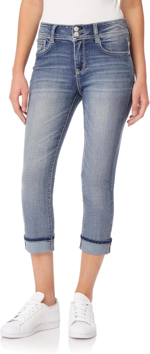 

Женские джинсы WallFlower Flirty Curvy Crop, высокая посадка, Insta Stretch, длина по внутреннему шву 23.5 дюйма, размеры 0-24