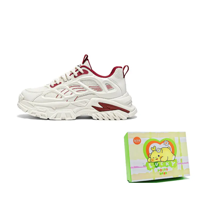 

Budding Bear Антискользящие и износостойкие легкие утолщенные кроссовки на низком ходу для мужчин с эффектом увеличения роста - бежево-красные, цвет Beige Red