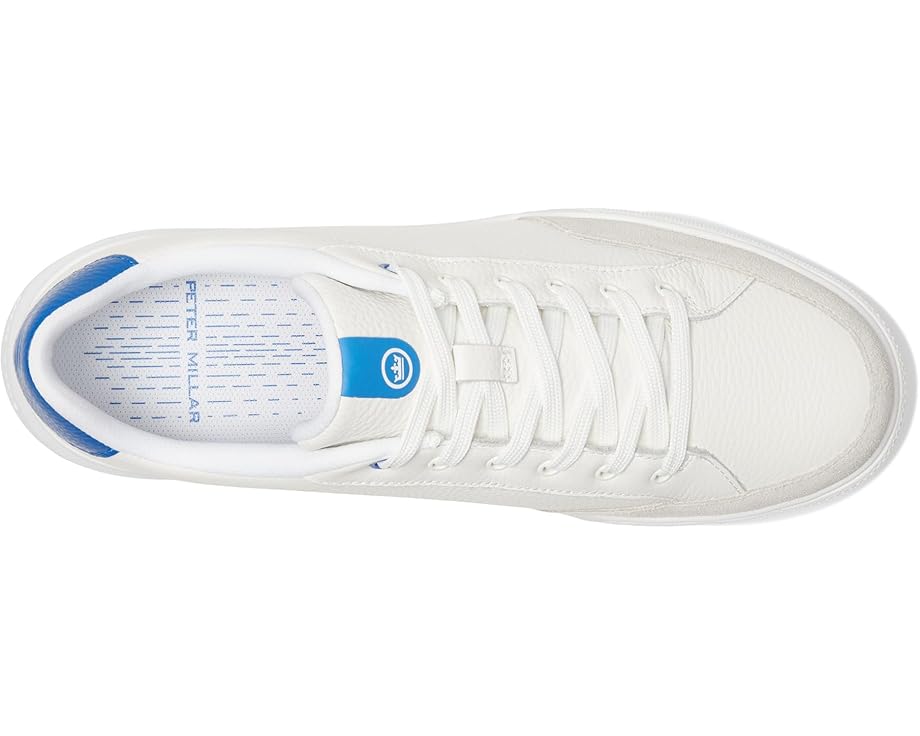 Мужские кроссовки Peter Millar Drift Leather Hybrid Course, White/Mako Blue — фото 2
