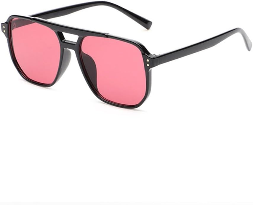 

Ретро солнцезащитные очки с двойной перемычкой для женщин, модные декоративные очки, солнцезащитные очки UV400 для мужчин, трендовые солнцезащитные очки TKKTLLT, Black Purple Red