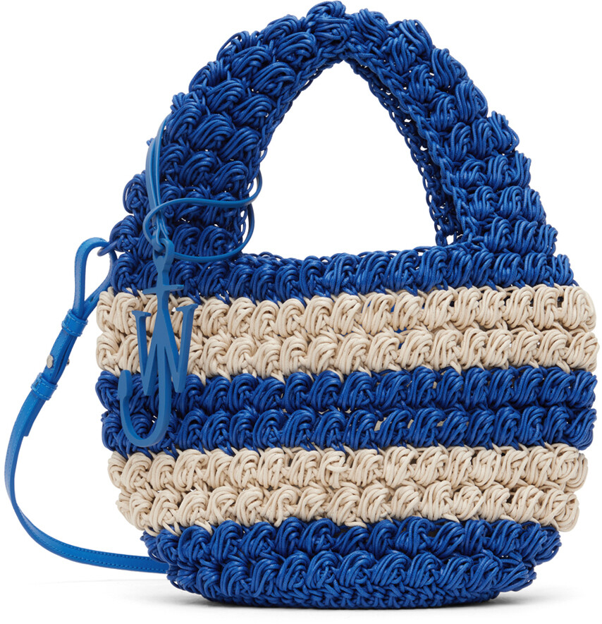 

Синяя и кремовая сумка через плечо Popcorn Basket Jw Anderson