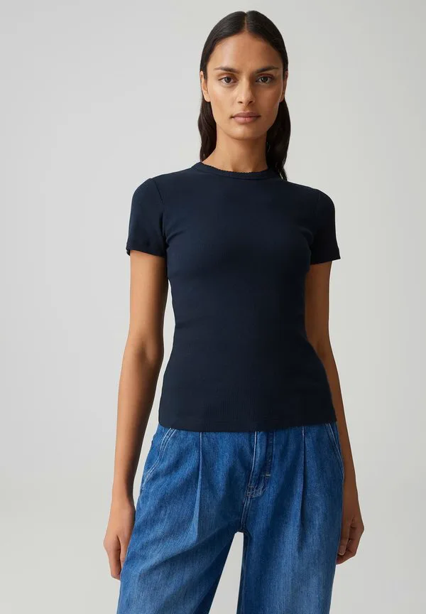 

Облегающая женственная базовая футболка Opus, Coal Blue, Синий, Облегающая женственная базовая футболка Opus, Coal Blue