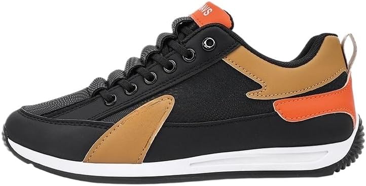 

Винтажные мужские кроссовки с толстой подошвой и шнуровкой - удобные и нескользящие для активного отдыха на улице Hhhchpm, черный