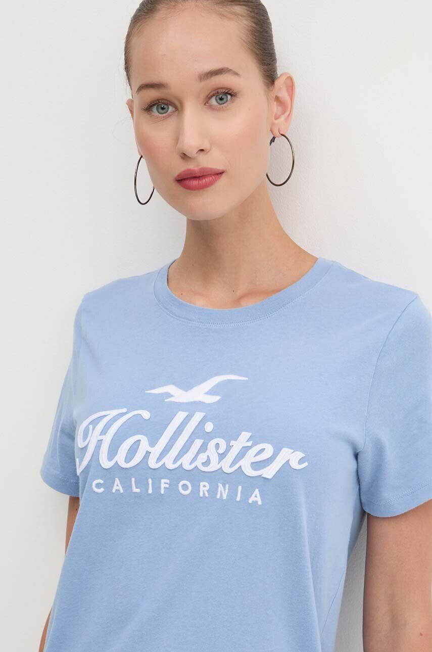 

Хлопковая футболка Hollister Co., синий