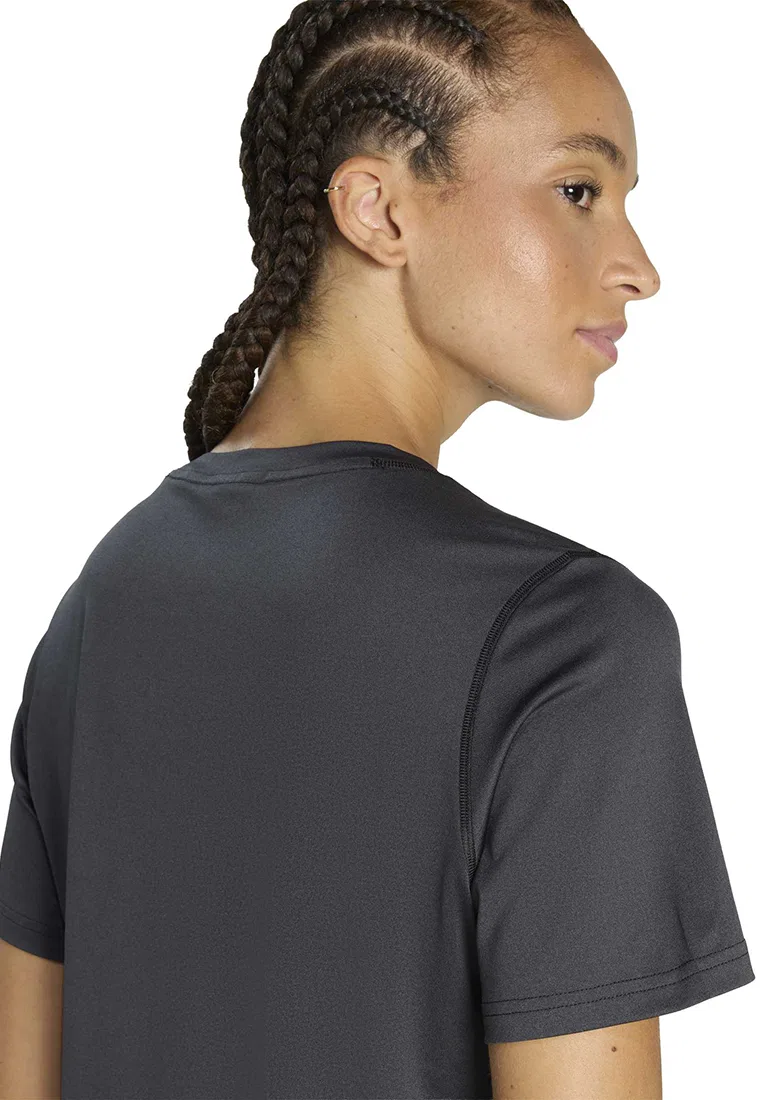 Футболка с круглым вырезом, базовый крой, Workout Essentials Adidas, черный — фото 4