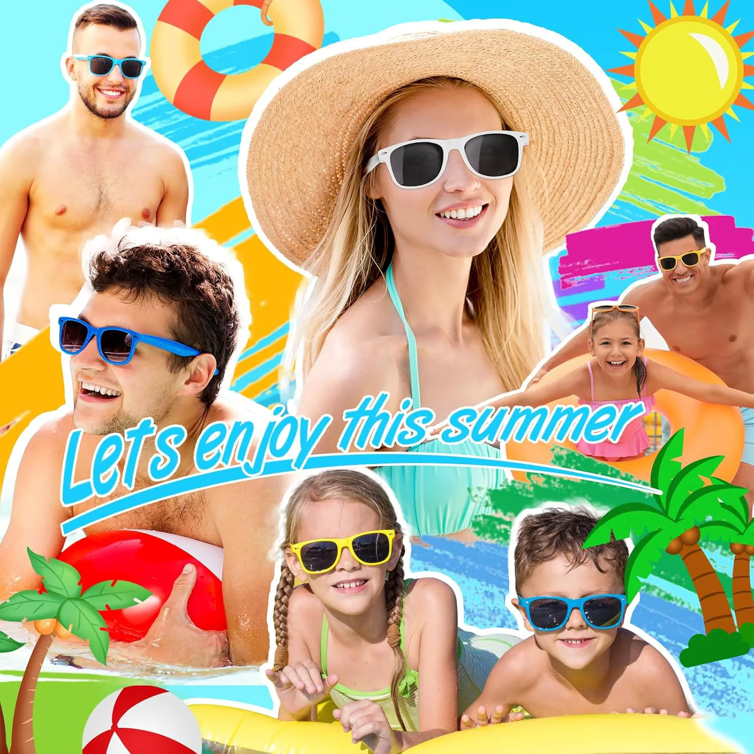 

Набор из 20 разноцветных солнцезащитных очков для вечеринок, свадеб, пляжей, летних вечеринок у бассейна, подарков и сувениров в подарочные пакеты BOUBONI, Red