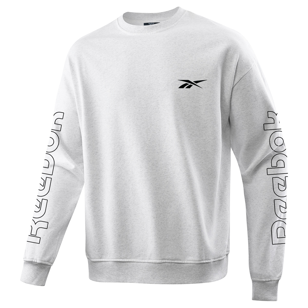 

Свитшот Unisex Crew Neck Moderate Heavyweight Reebok, белый heather серый