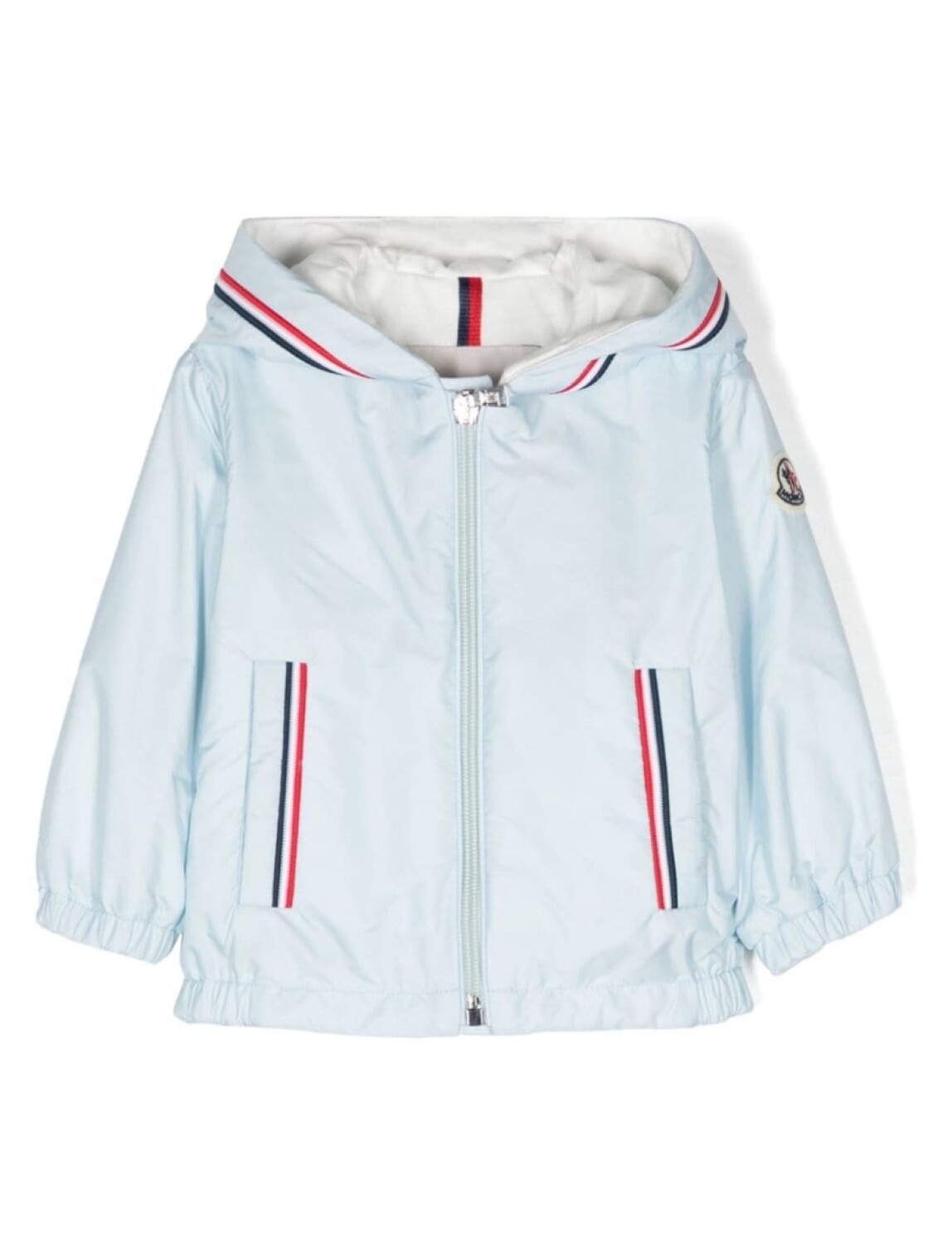 

Moncler Enfant куртка Granduc с капюшоном и нашивкой-логотипом, синий