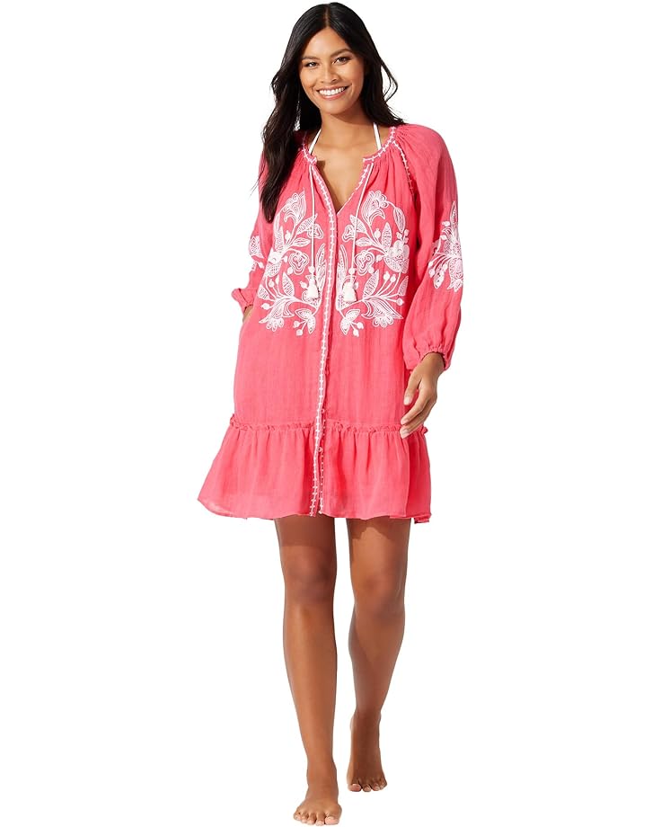 

Платье Tommy Bahama Linen Gauze Tunic, цвет Coral Coast