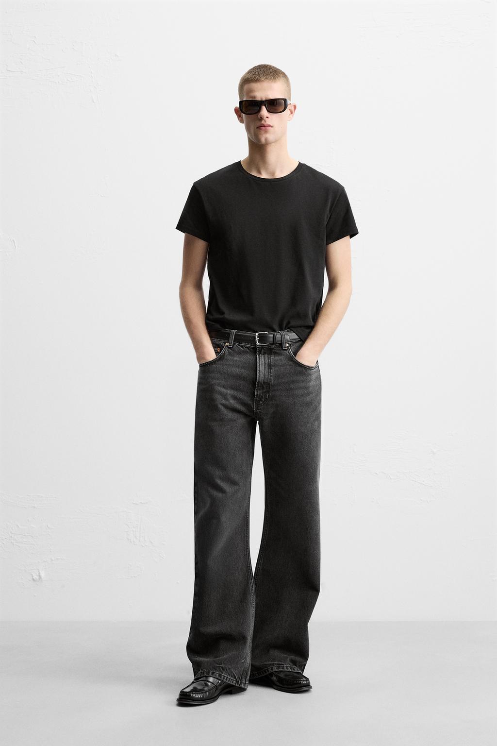 

Мешковатые джинсы расклешенного кроя ZARA, цвет Charcoal