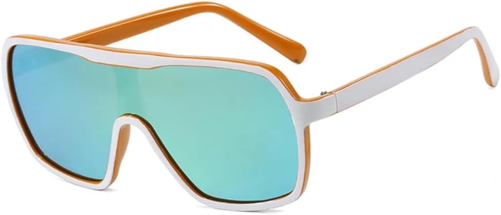 

Ретро женские солнцезащитные очки большого размера для мужчин, летние, для путешествий, рыбалки, вождения, ветрозащитные очки с защитой от УФ-излучения UV400 VVTWSSW, White Green