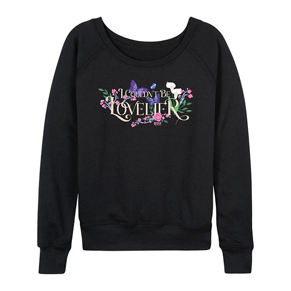 

Женская футболка с длинным рукавом Wicked for Good Glinda I Couldn't Be Lovelier French Terry Licensed Character, Black