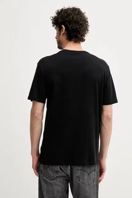 Футболка из хлопка T-shirt męski bawełniany Calvin Klein, черный — фото 2