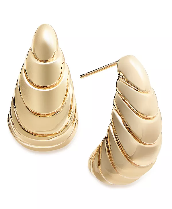 

Серьга из серебра, позолоченной латуни с текстурой And Now This, gold