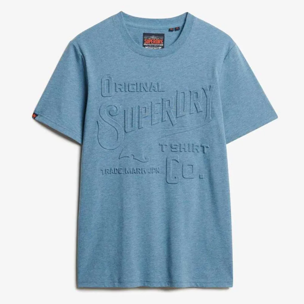 Футболка с коротким рукавом Superdry Workwear Embossed Relaxed, синий — фото 3