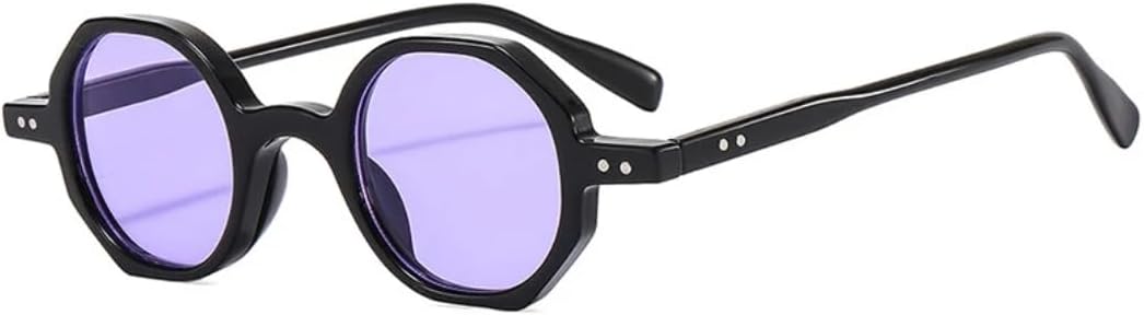 

Солнцезащитные очки с защитой от УФ-излучения UV400 | Маленькие круглые панк-заклепки | для женщин и мужчин, для занятий спортом на открытом воздухе и вождения DSVIGF, Black Purple