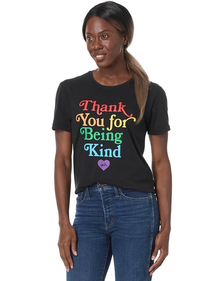 

Футболка Unisex The Phluid Project Thank You For Being Kind Premium Blend Short Sleeve Tee, черный