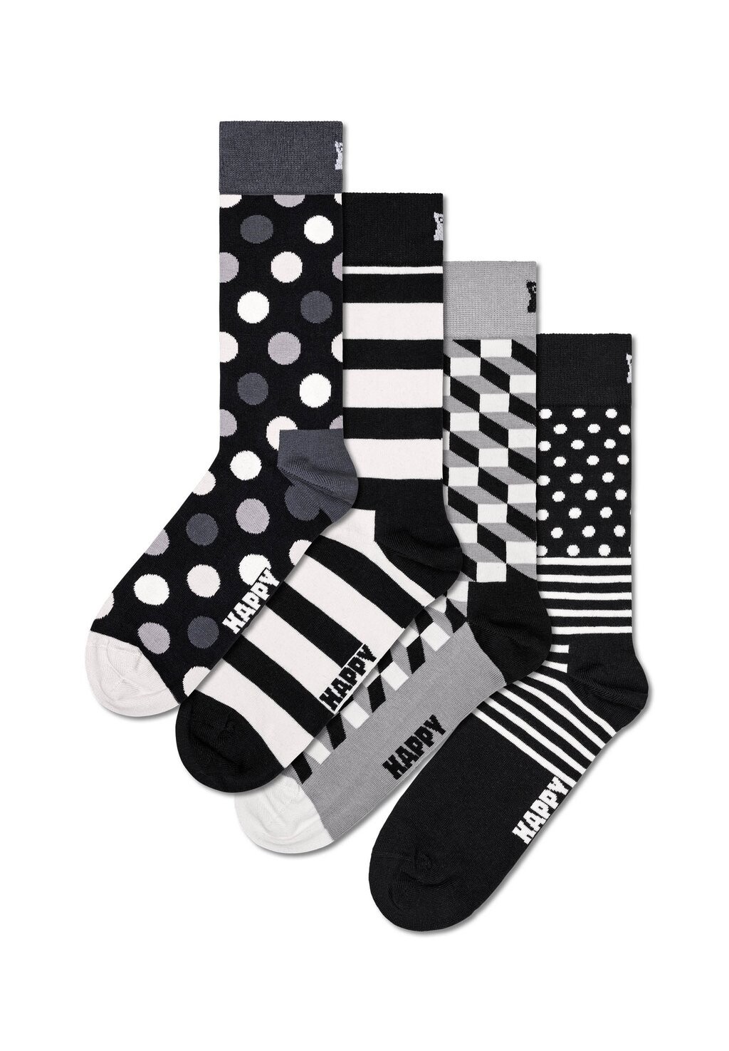 

Носки Classic Gift Set Unisex 4 Pack Happy Socks, черные