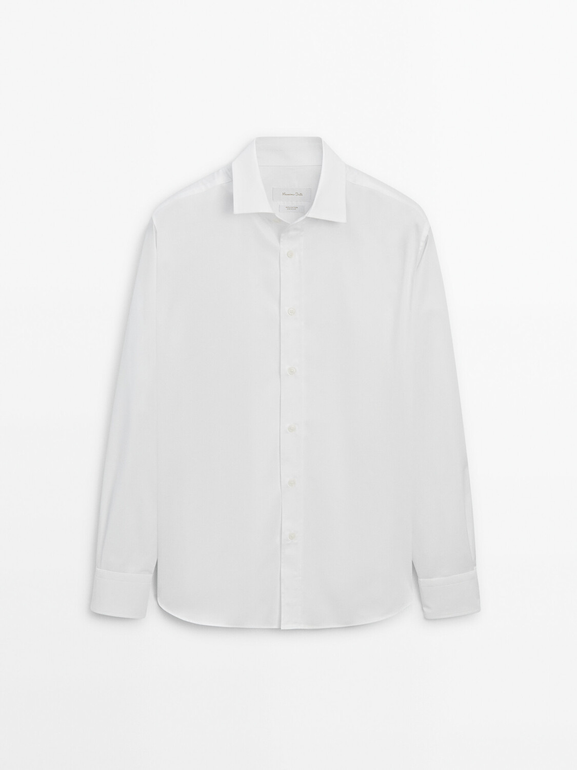

Дубль Рубашка стандартного кроя из 100% хлопка Massimo Dutti, белый