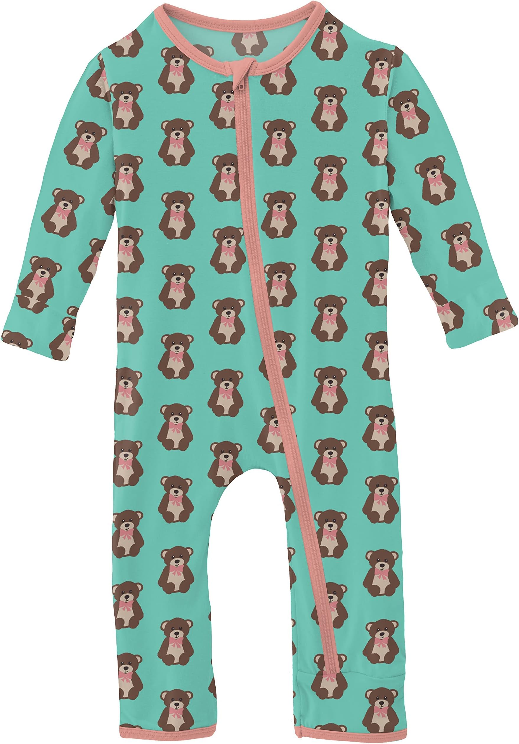 

Комбинезон Kickee Pants Print Coverall with Zipper, цвет Glass Teddy Bears