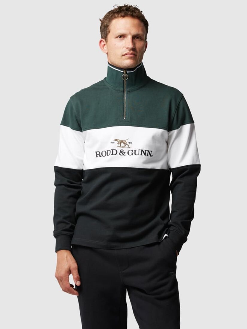 

Хлопковый джемпер с воротником на молнии Foresters Peak Rodd & Gunn, лес