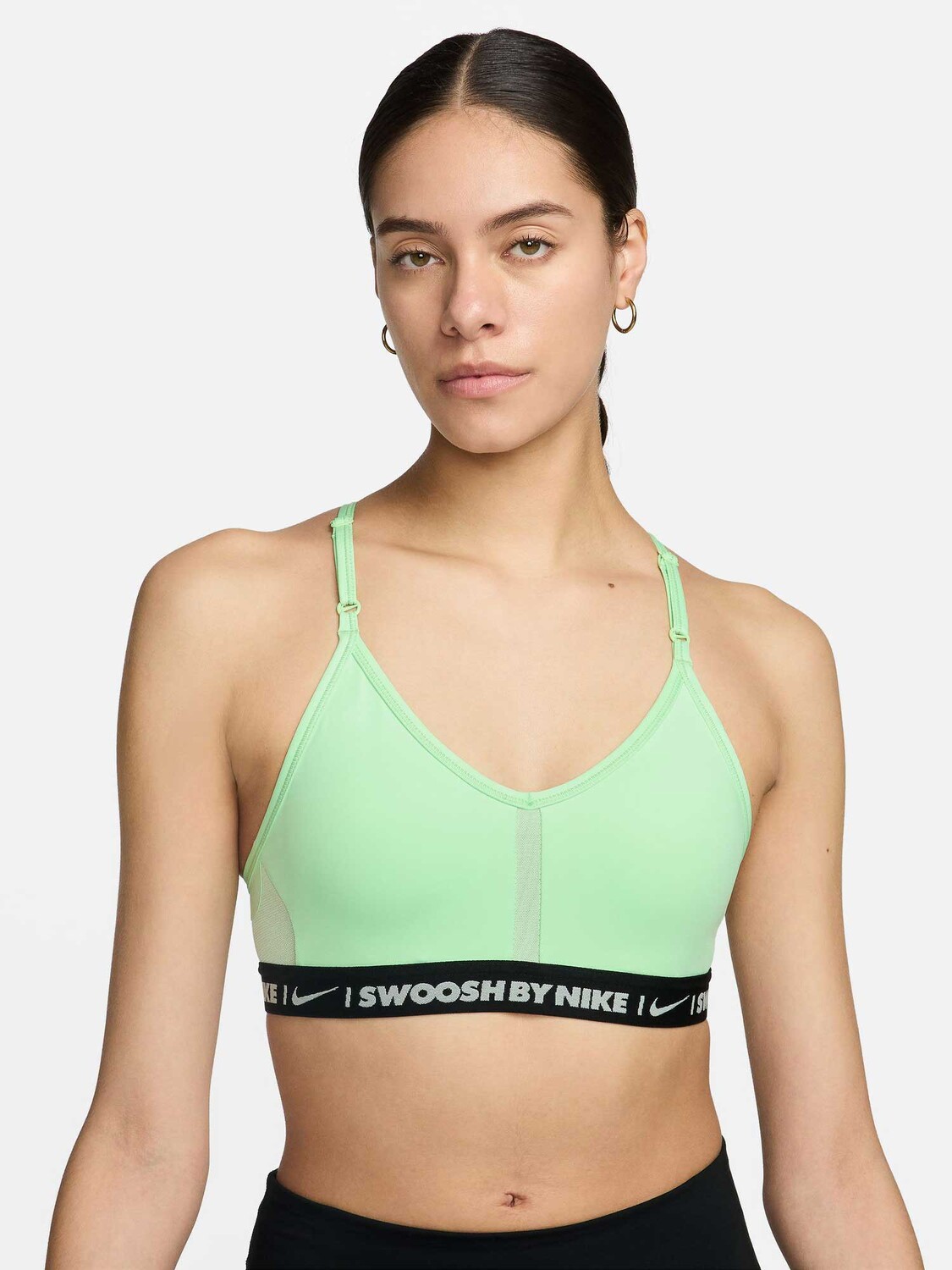 

Спортивный бюстгальтер Nike W NK DF INDY BRA GLS, зеленый