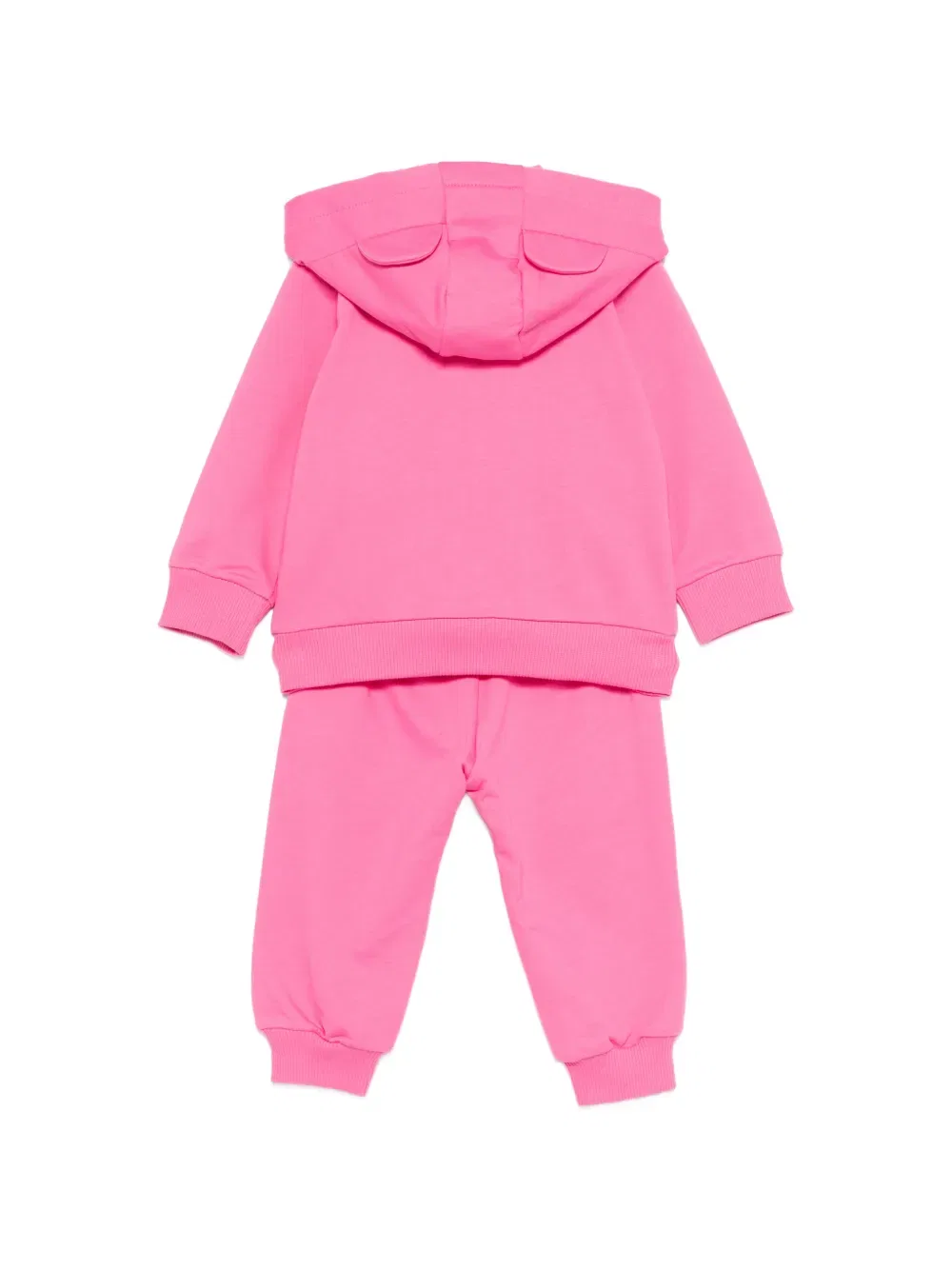 Спортивный костюм с капюшоном и логотипом Moschino Kids, розовый — фото 2
