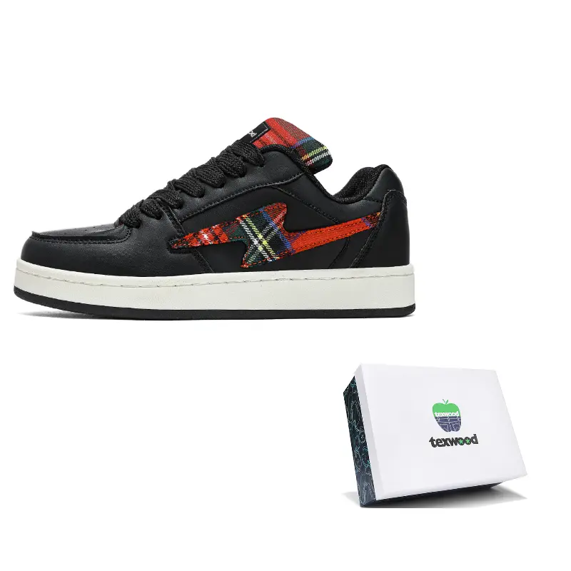 

TEXWOOD Кроссовки для скейтбординга Coverage Balance Low Top унисекс черно-красные, цвет Black Red