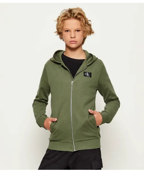 

Толстовка Regular fit Calvin Klein Jeans, зеленый