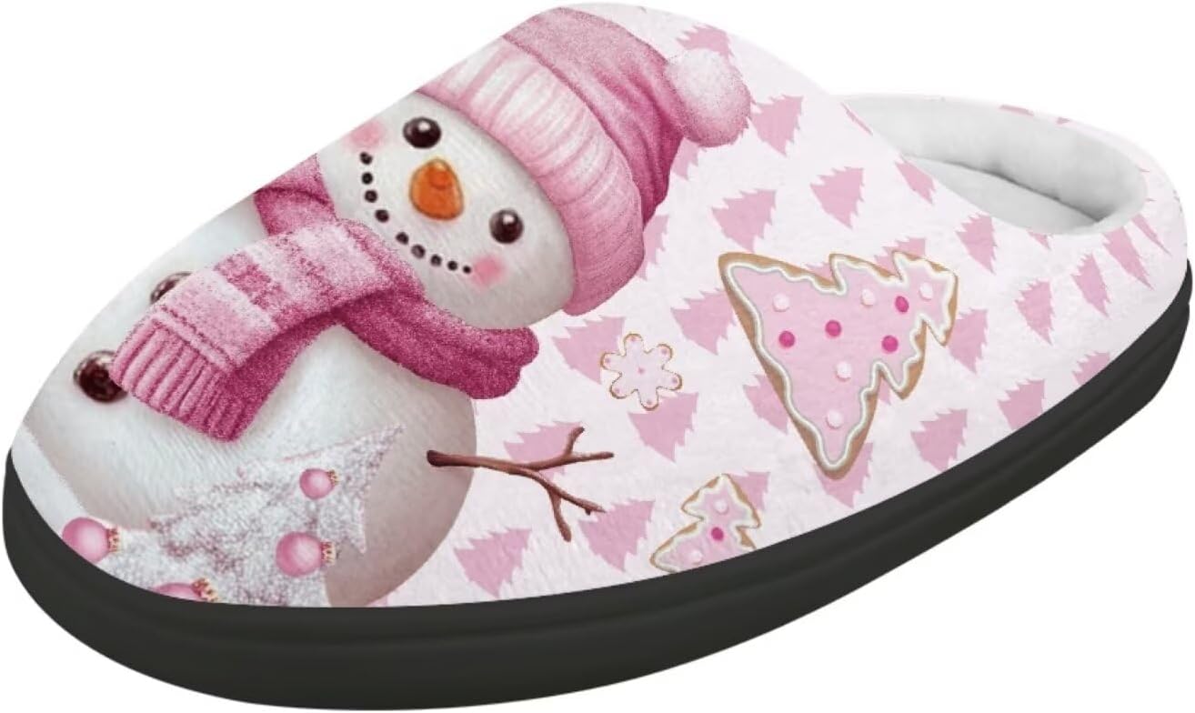 

POLERO Милые тапочки для детей, девочек, зимние теплые домашние тапочки, детские тапочки для мальчиков, Xmas Snowman