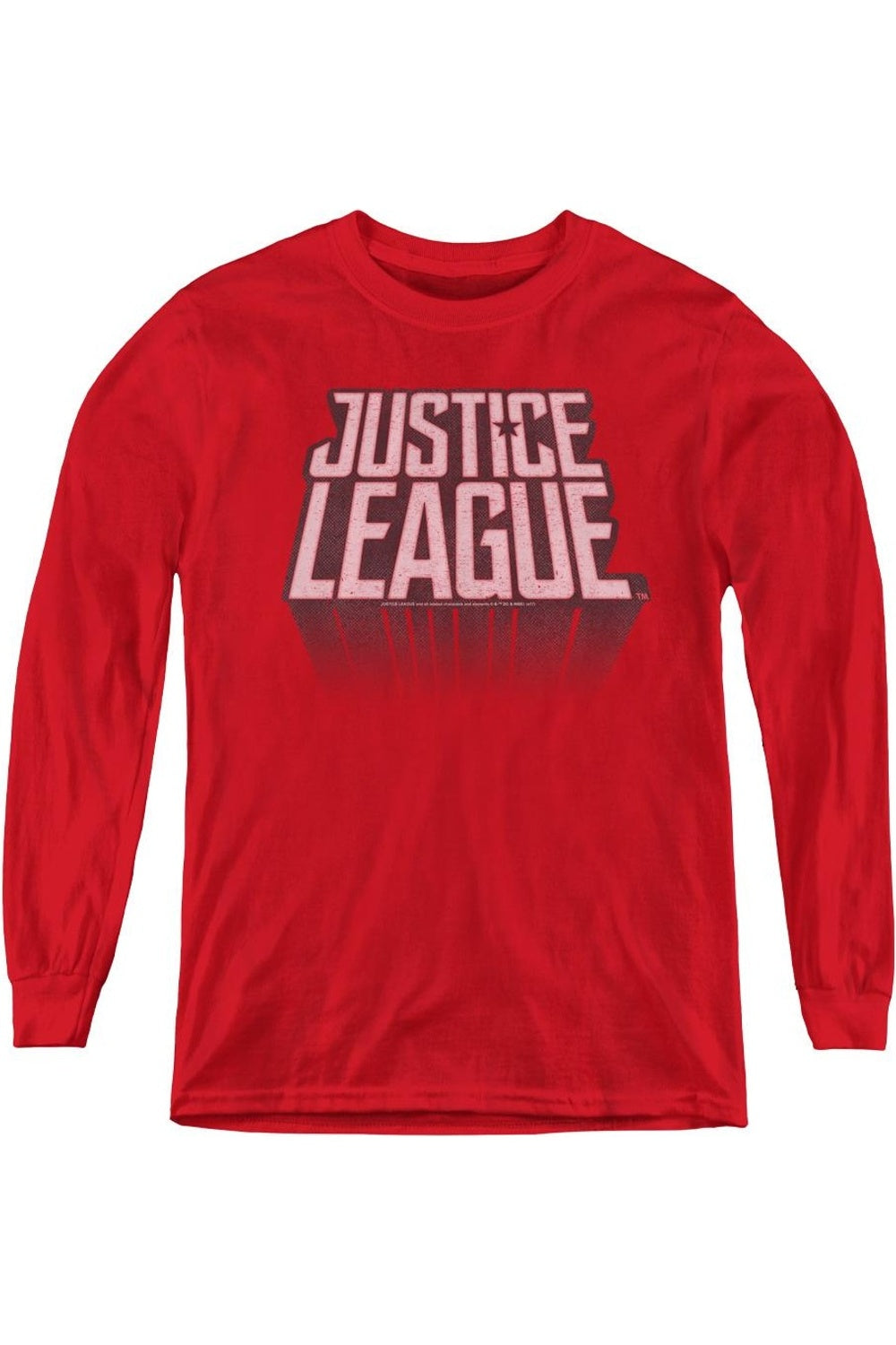 

Футболка с длинным рукавом "Justice League Movie" в винтажном стиле Gildan, красный