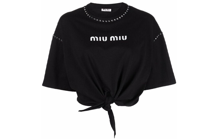 

Футболка с заклепками Miu Miu