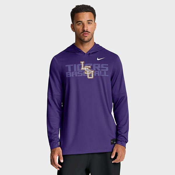 

Мужская фиолетовая футболка LSU Tigers с длинным рукавом и капюшоном Nike