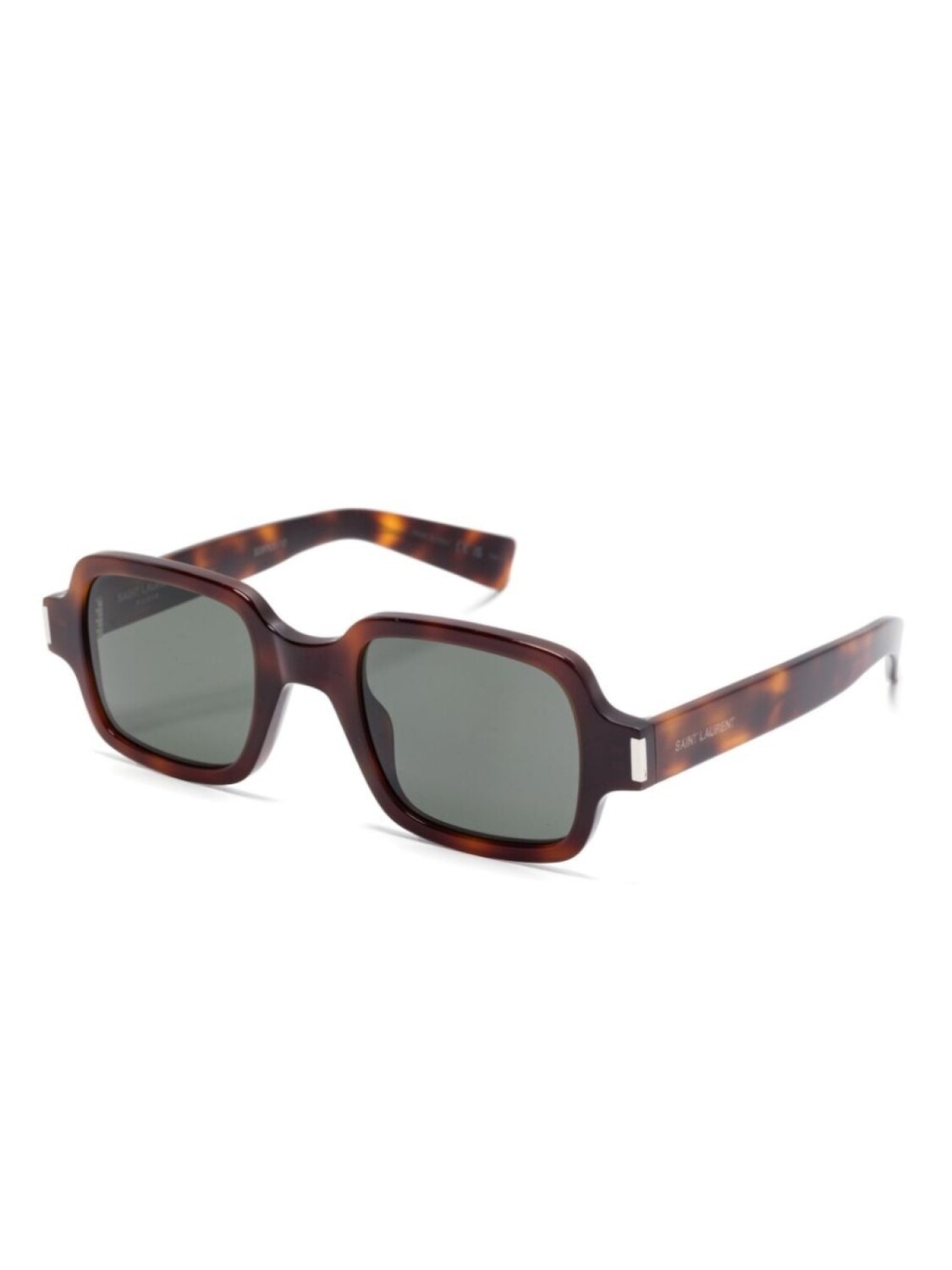 Saint Laurent Eyewear солнцезащитные очки черепаховой расцветки, коричневый — фото 2