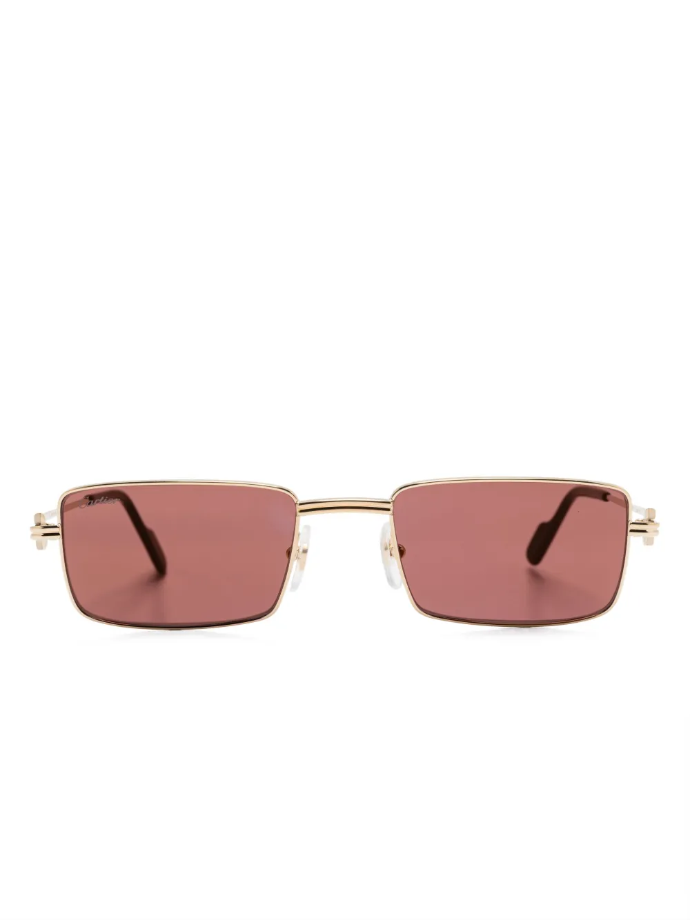 

Солнцезащитные очки в прямоугольной оправе Cartier Eyewear, золотой