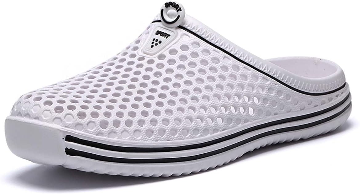 

Легкие и удобные летние садовые туфли HYDLONGR для мужчин и женщин, пляжные сандалии, сабо, мюли, белый