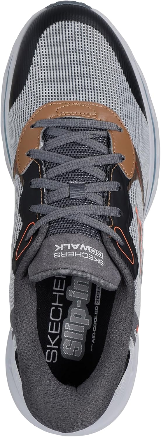 Мужские кроссовки Skechers Hands Free Slip-ins Go Walk Glide-Step 2.0 - Zac, серый — фото 3